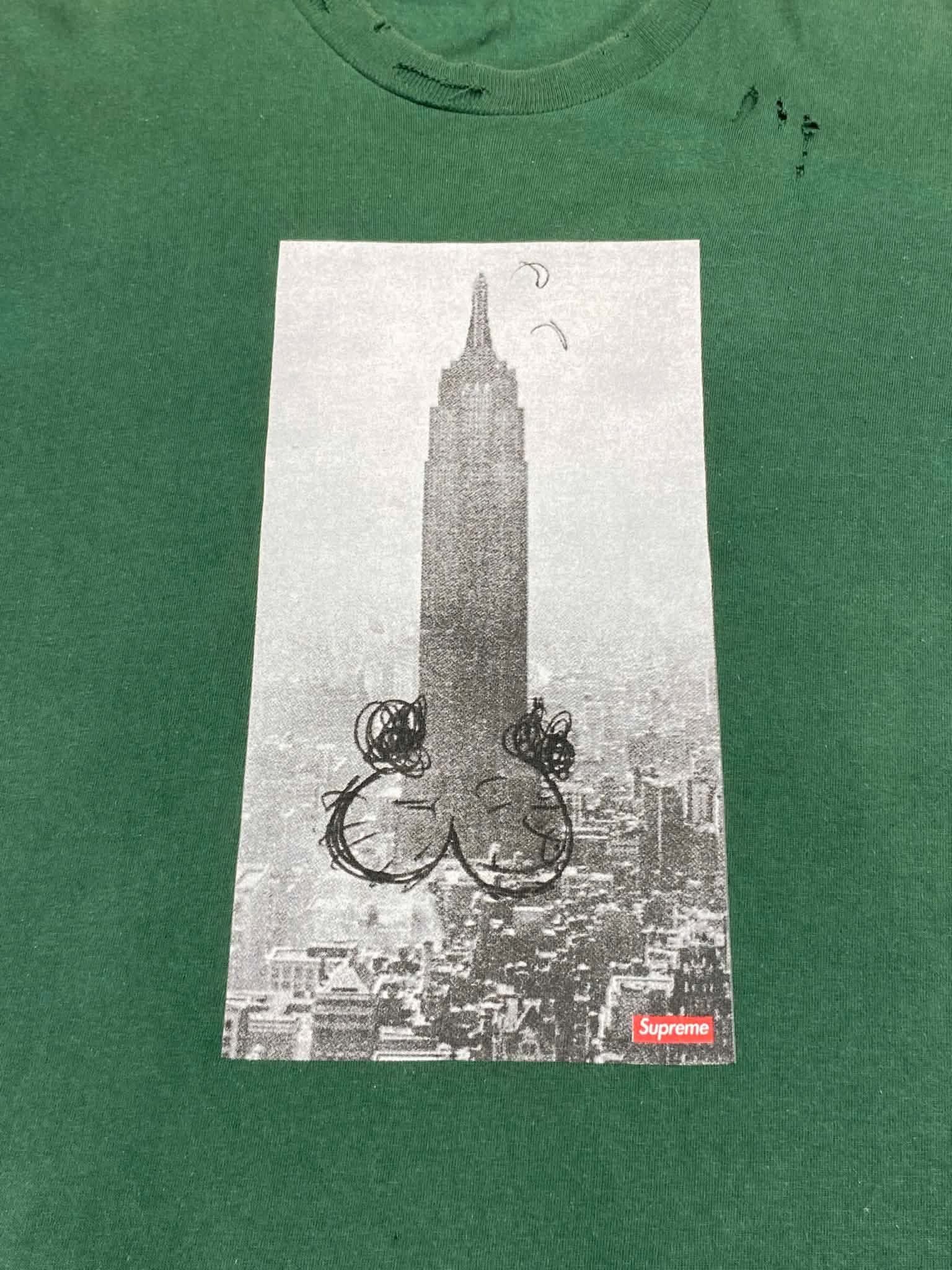 Supreme Tee Mike Kelley The Empire State Building (Green) (Used) 