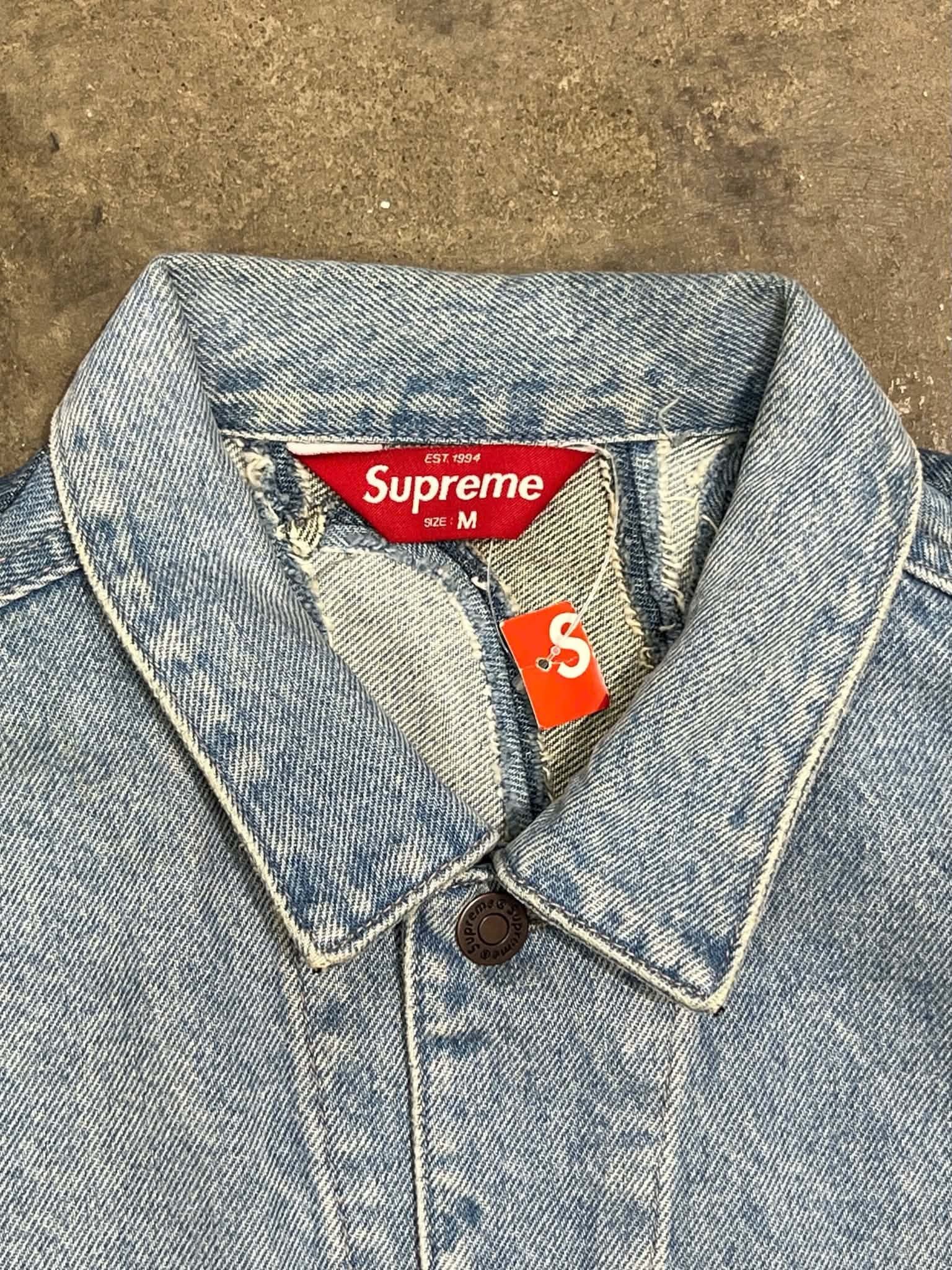 Supreme Jacket Inset Logo Denim (Blue) (Used) 