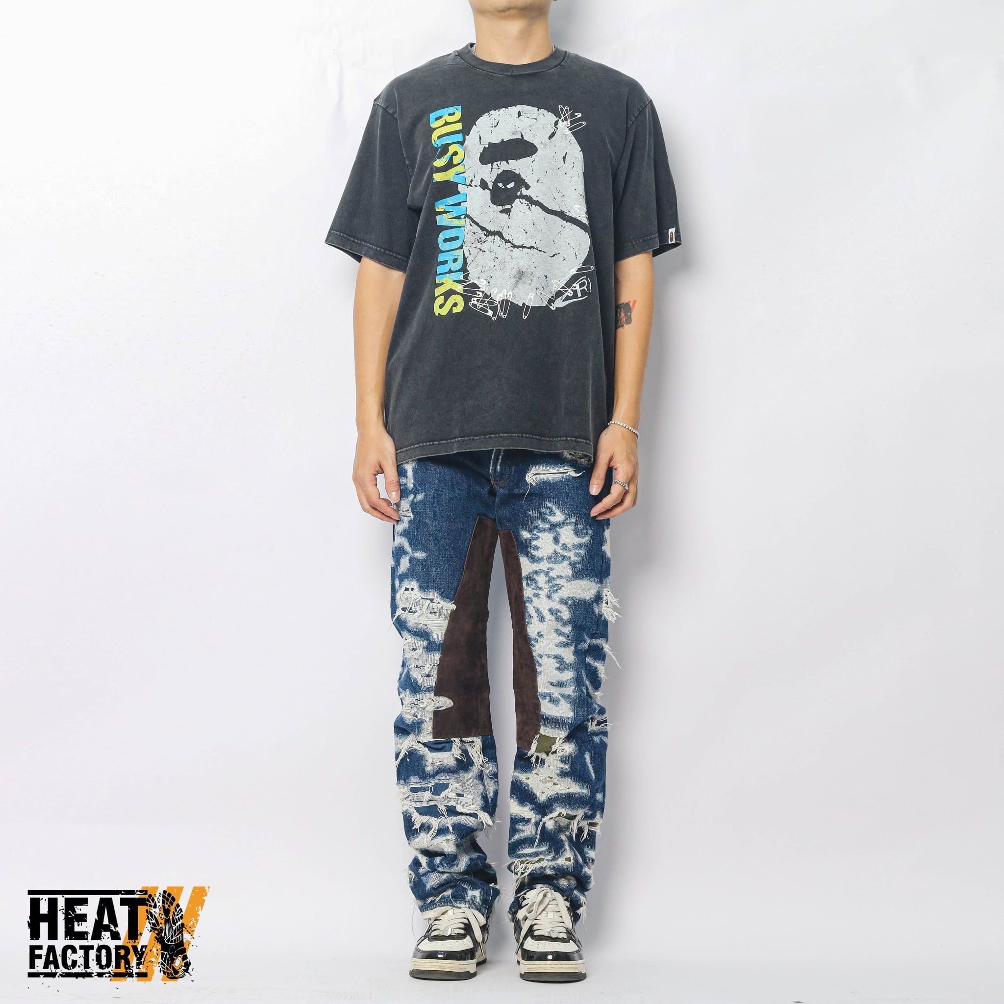  Bape Tee Garment Dye Relaxed (Black) 