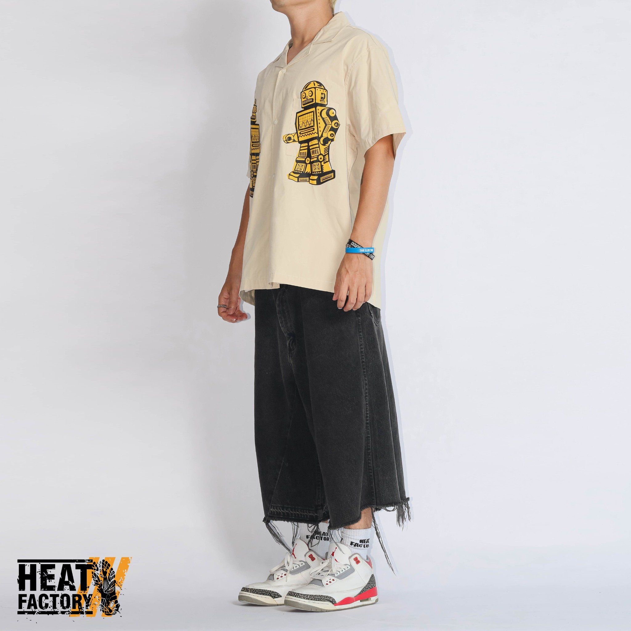  BBC Shirt Open Collar (Beige) 