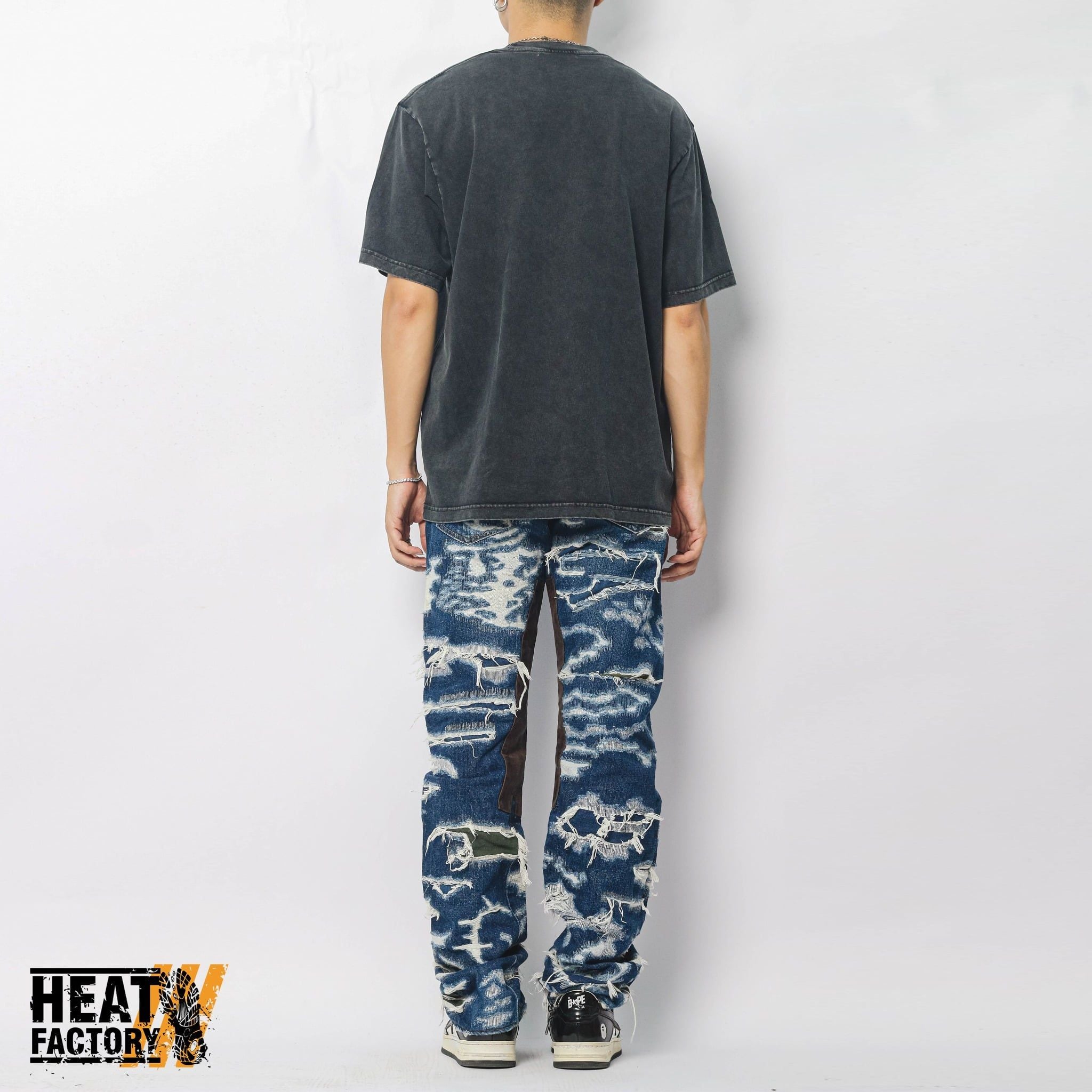  Bape Tee Garment Dye Relaxed (Black) 