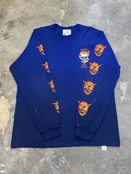  Warren Lotas Long Tee Death Life Eyes (Navy) 