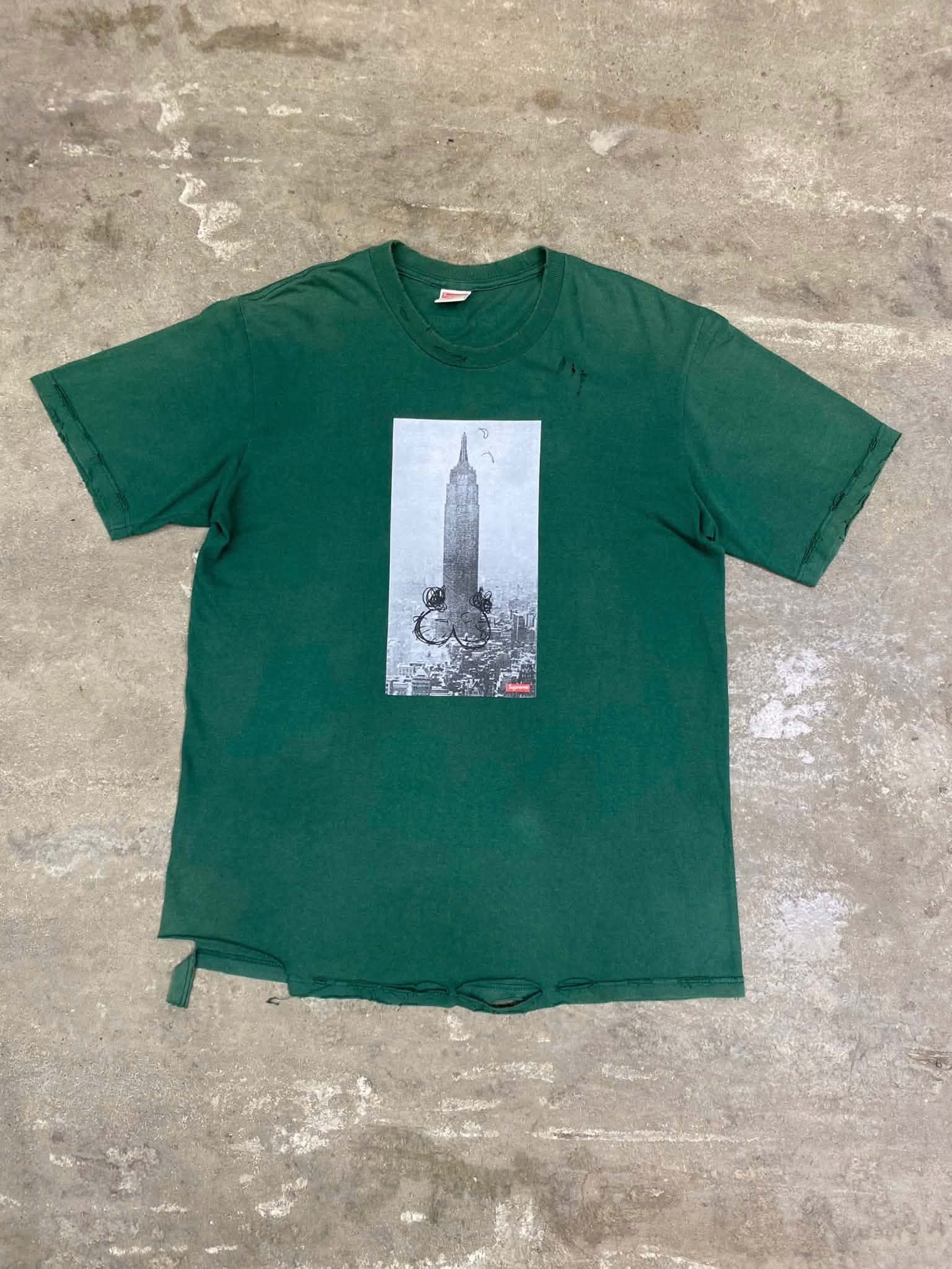  Supreme Tee Mike Kelley The Empire State Building (Green) (Used) 