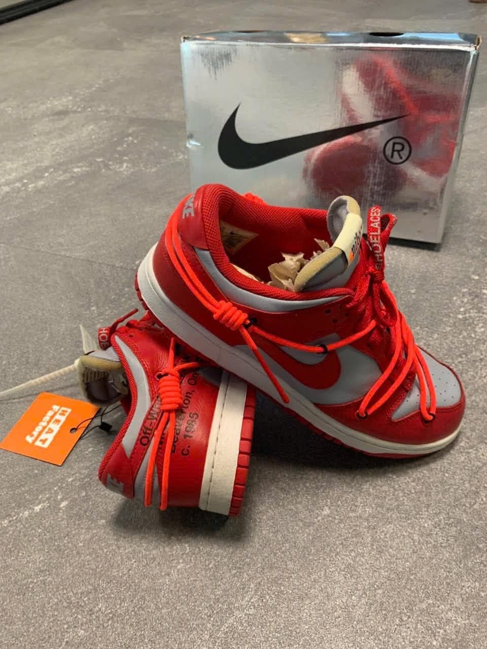  Nike Dunk Low Off White University Red (Used) 