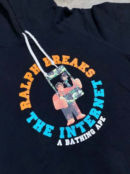  Bape Hoodie Ralph Breaks The Internet (Black) (Used) 