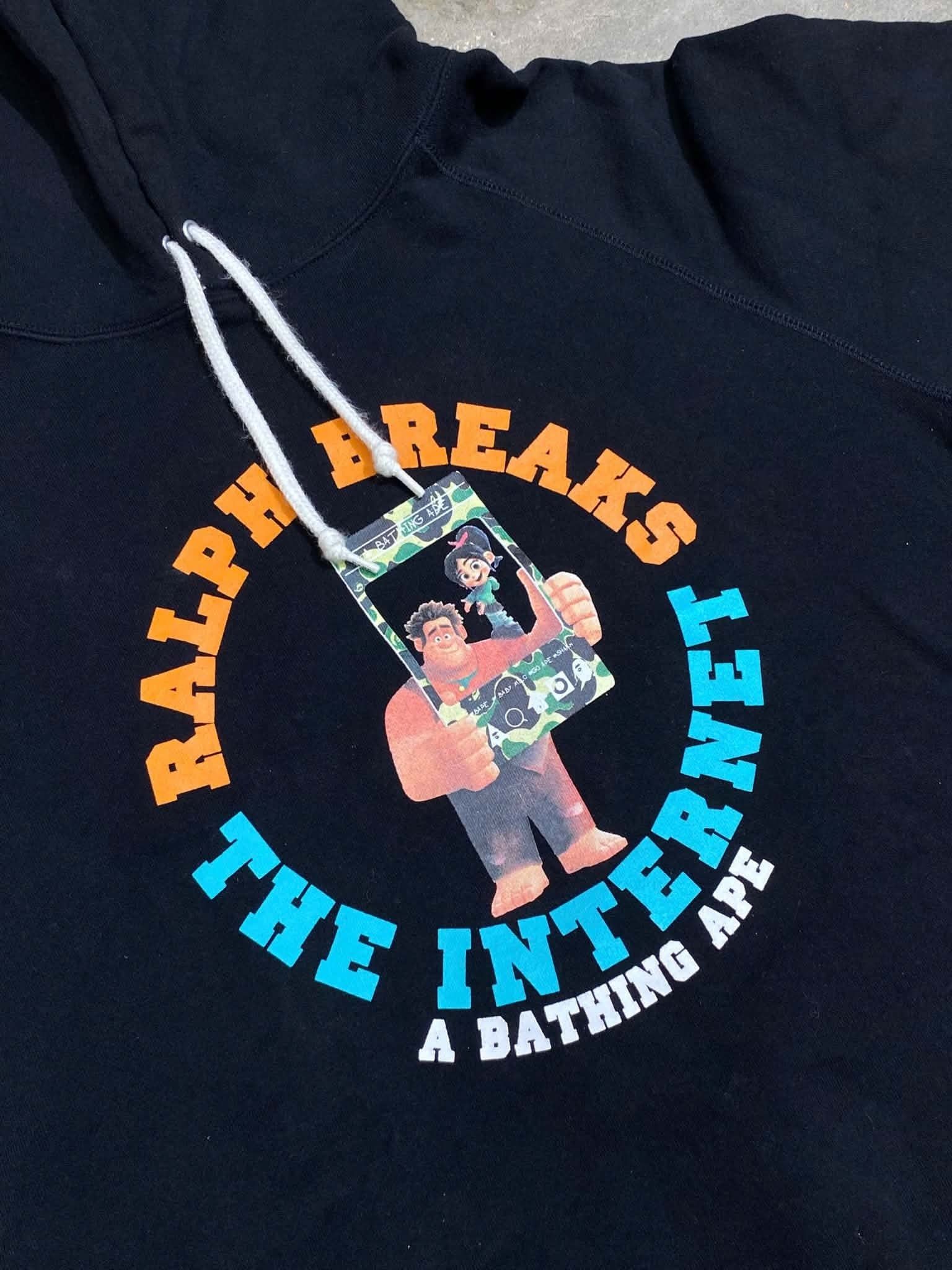  Bape Hoodie Ralph Breaks The Internet (Black) (Used) 