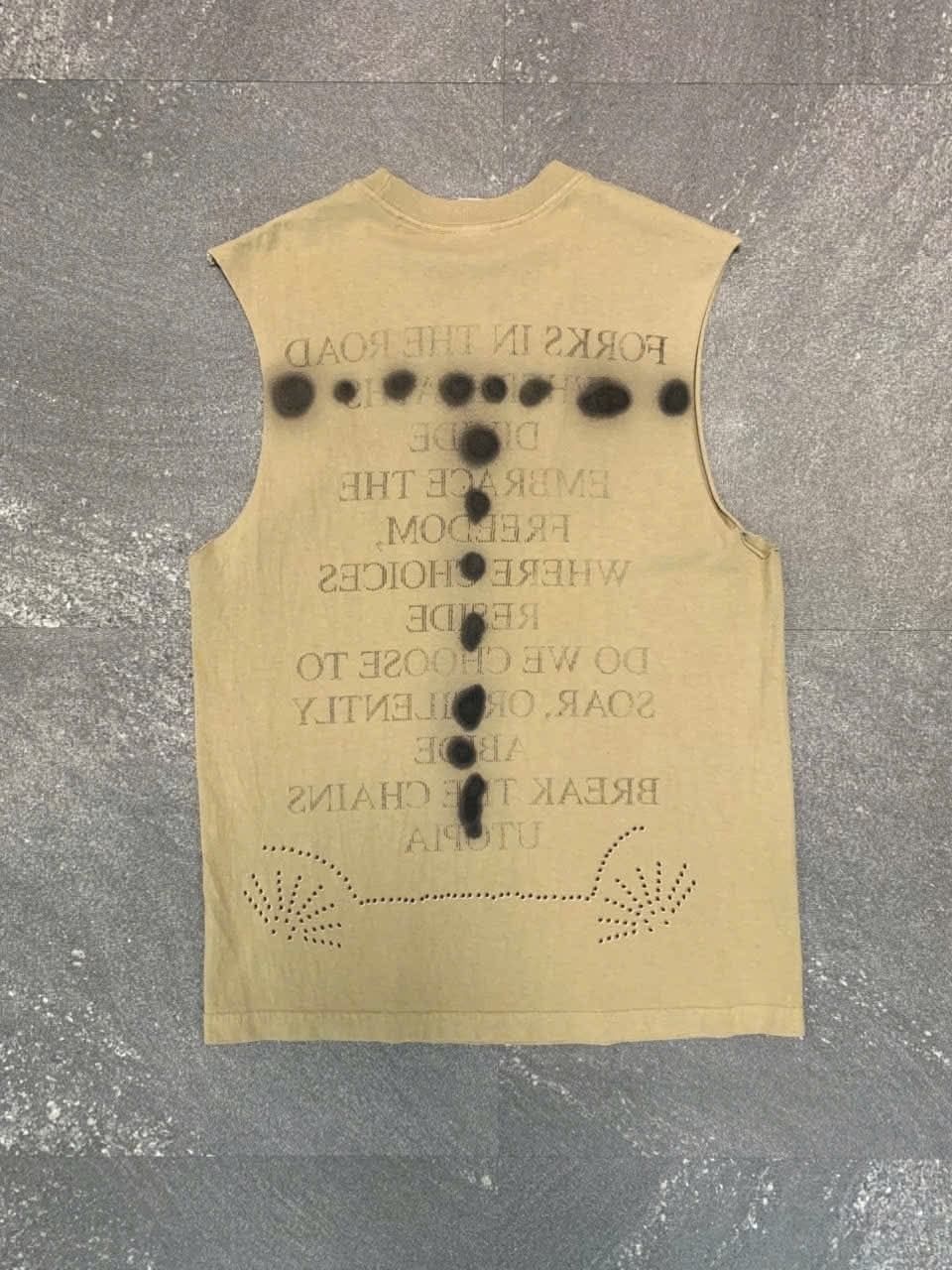  Travis Scott Tank Sprayed Muscle (Beige) (Used) 