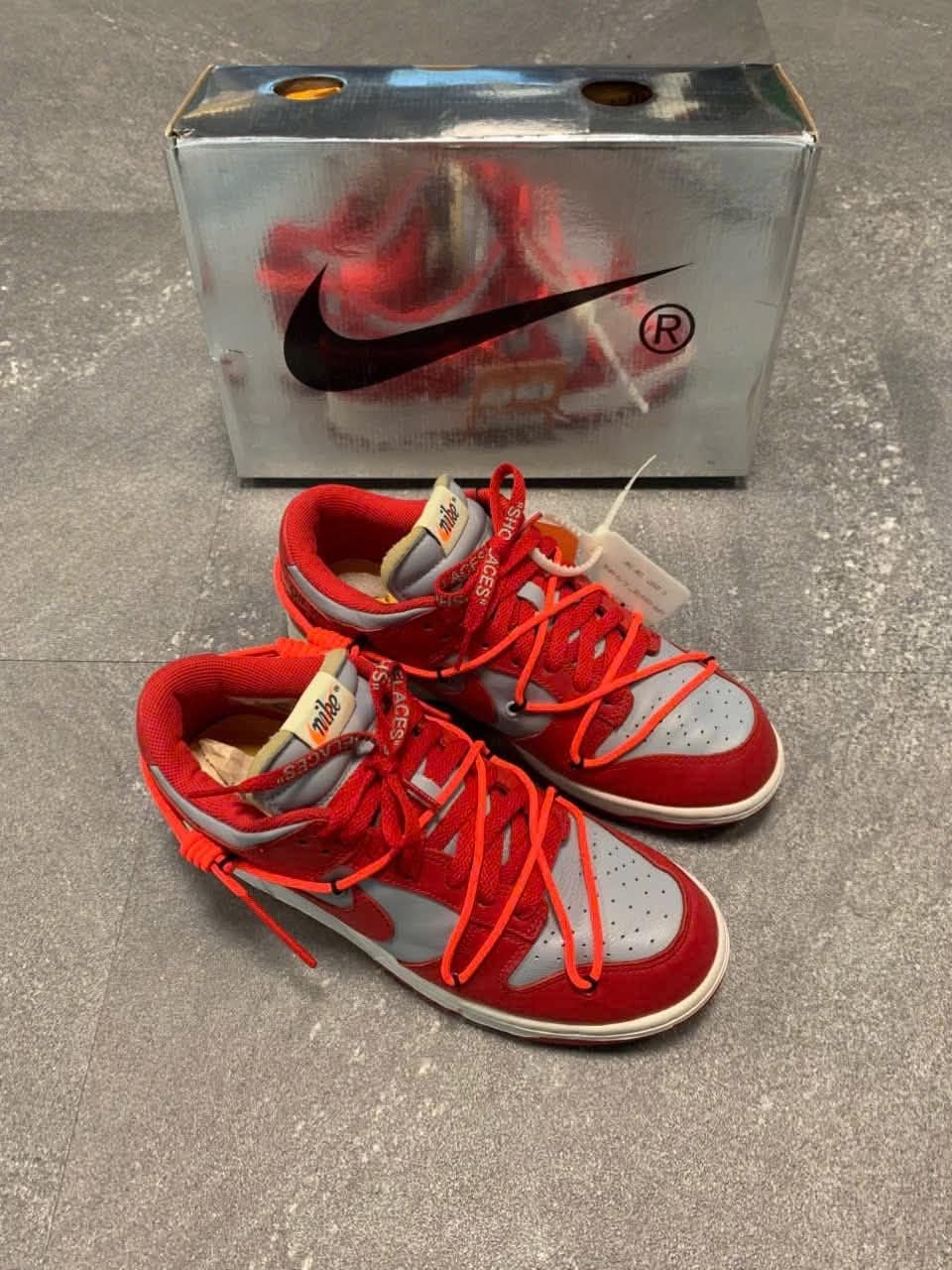  Nike Dunk Low Off White University Red (Used) 