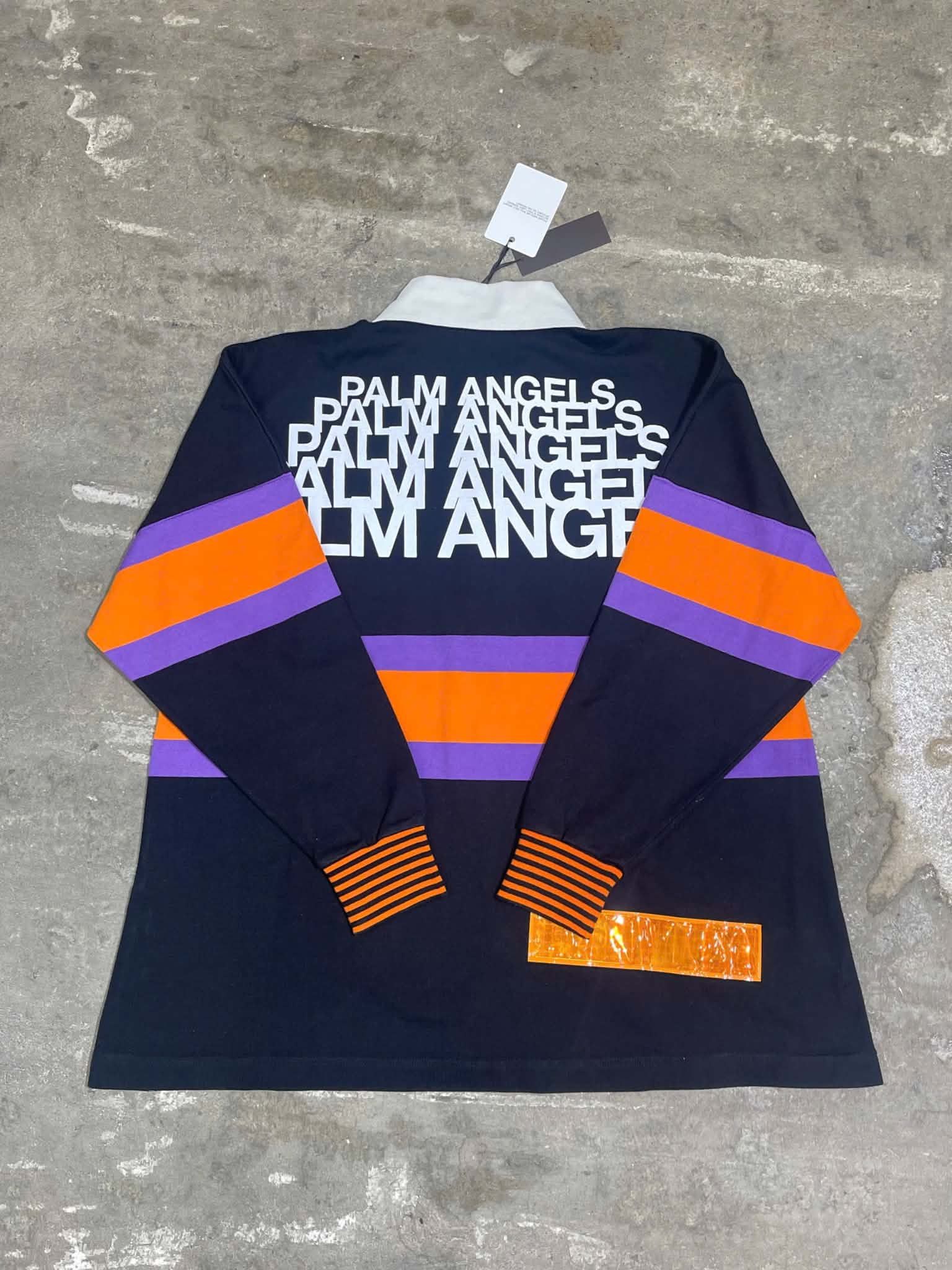  Palm Angels Polo Long Sleeve (Black) 