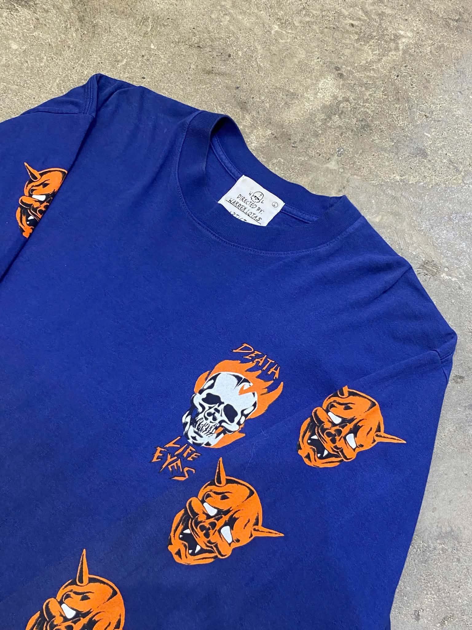  Warren Lotas Long Tee Death Life Eyes (Navy) 