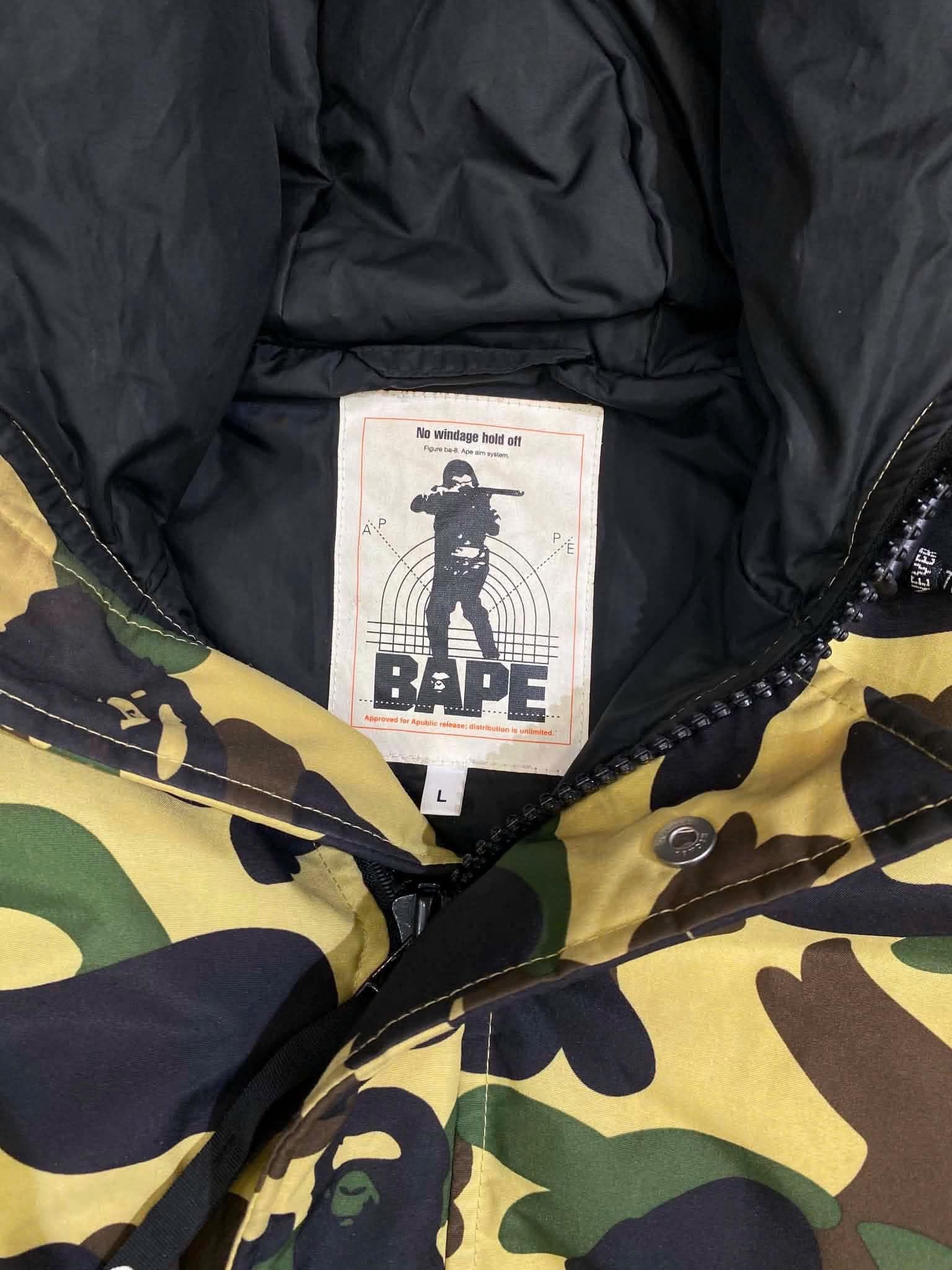  Bape Jacket 1st Camo Fur Down (Yellow) (Used) 