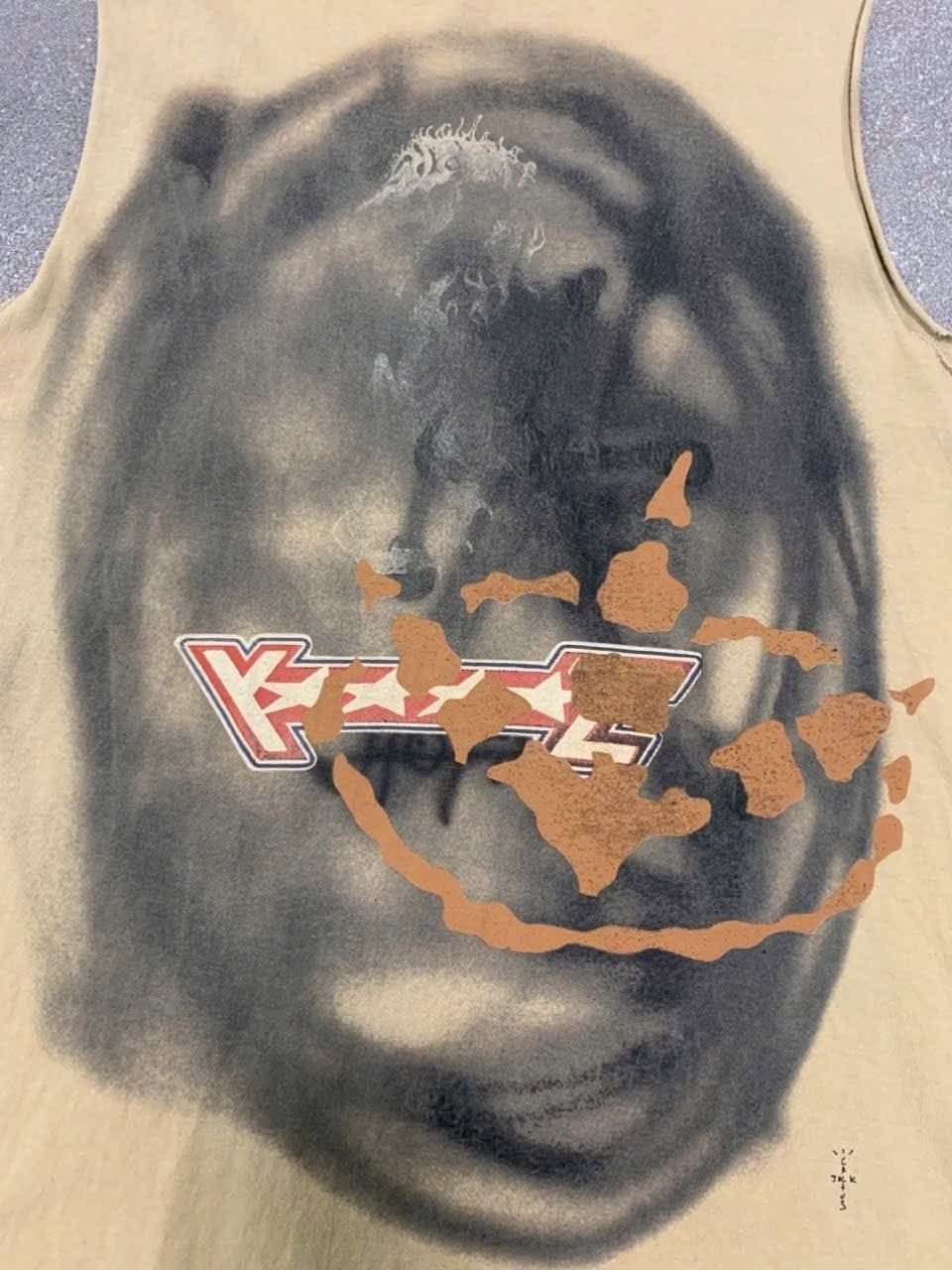  Travis Scott Tank Sprayed Muscle (Beige) (Used) 