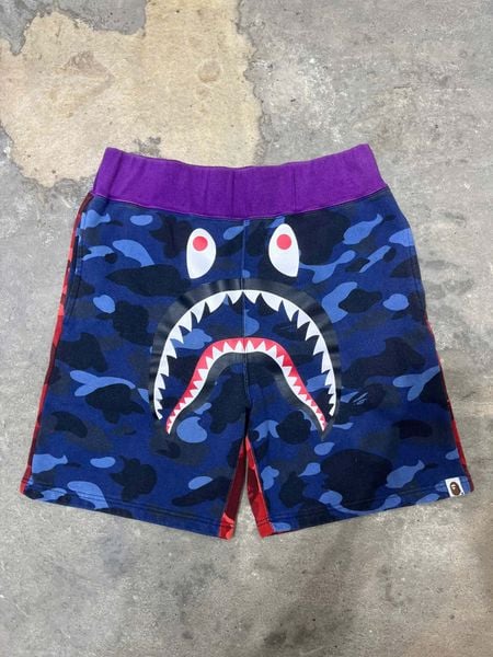  Bape Shorts Crazy Camo (Red/Blue/Purple) (Used) 