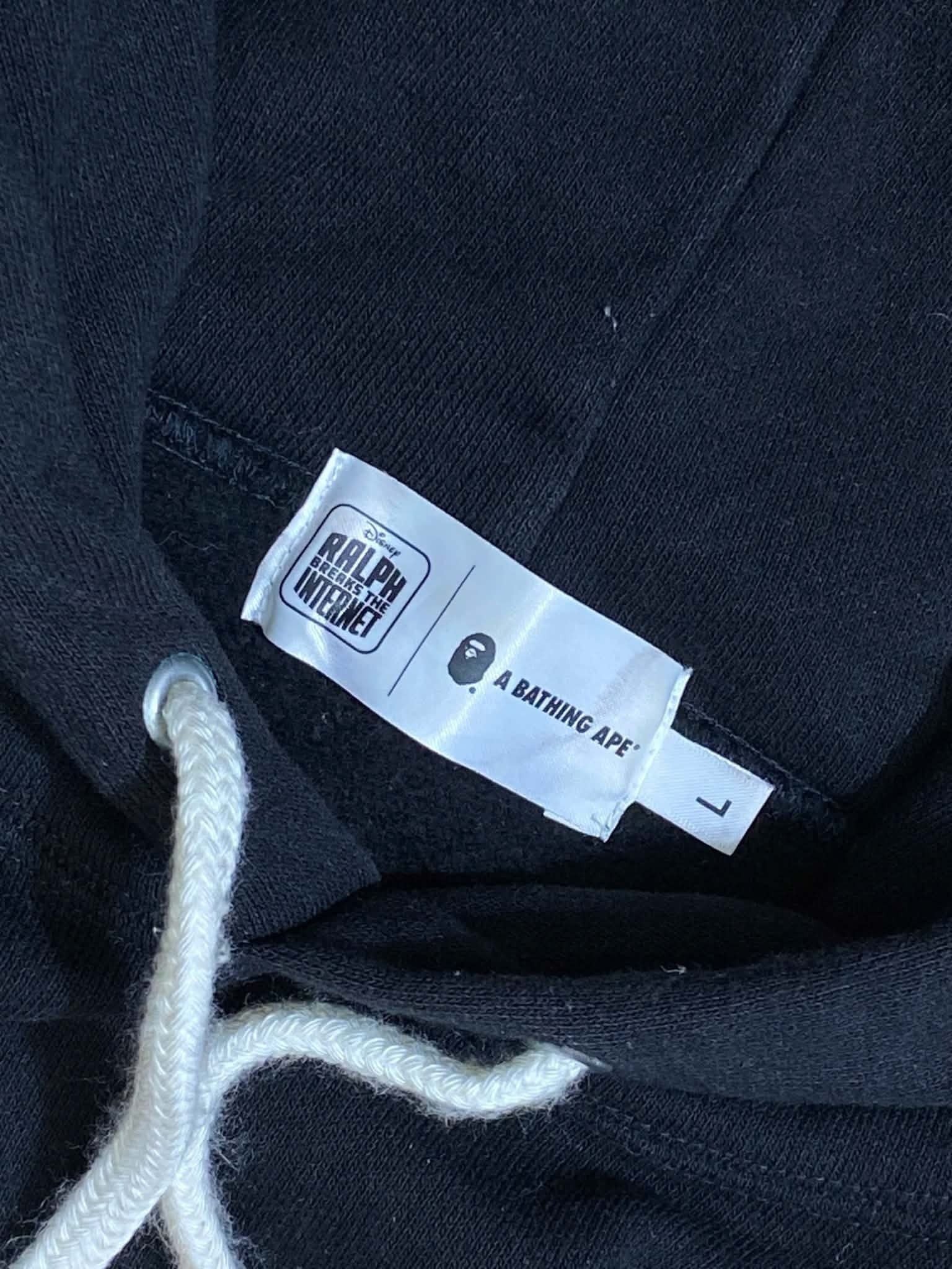  Bape Hoodie Ralph Breaks The Internet (Black) (Used) 