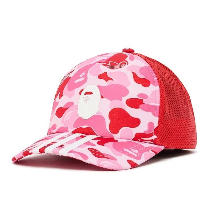  Adidas x Bape Trucker Cap (Pink) 