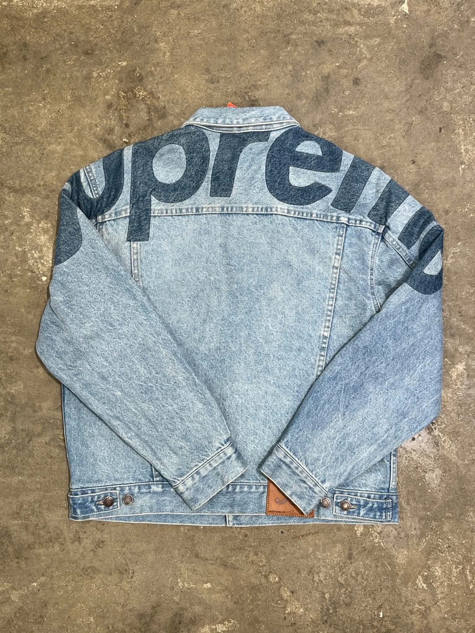  Supreme Jacket Inset Logo Denim (Blue) (Used) 