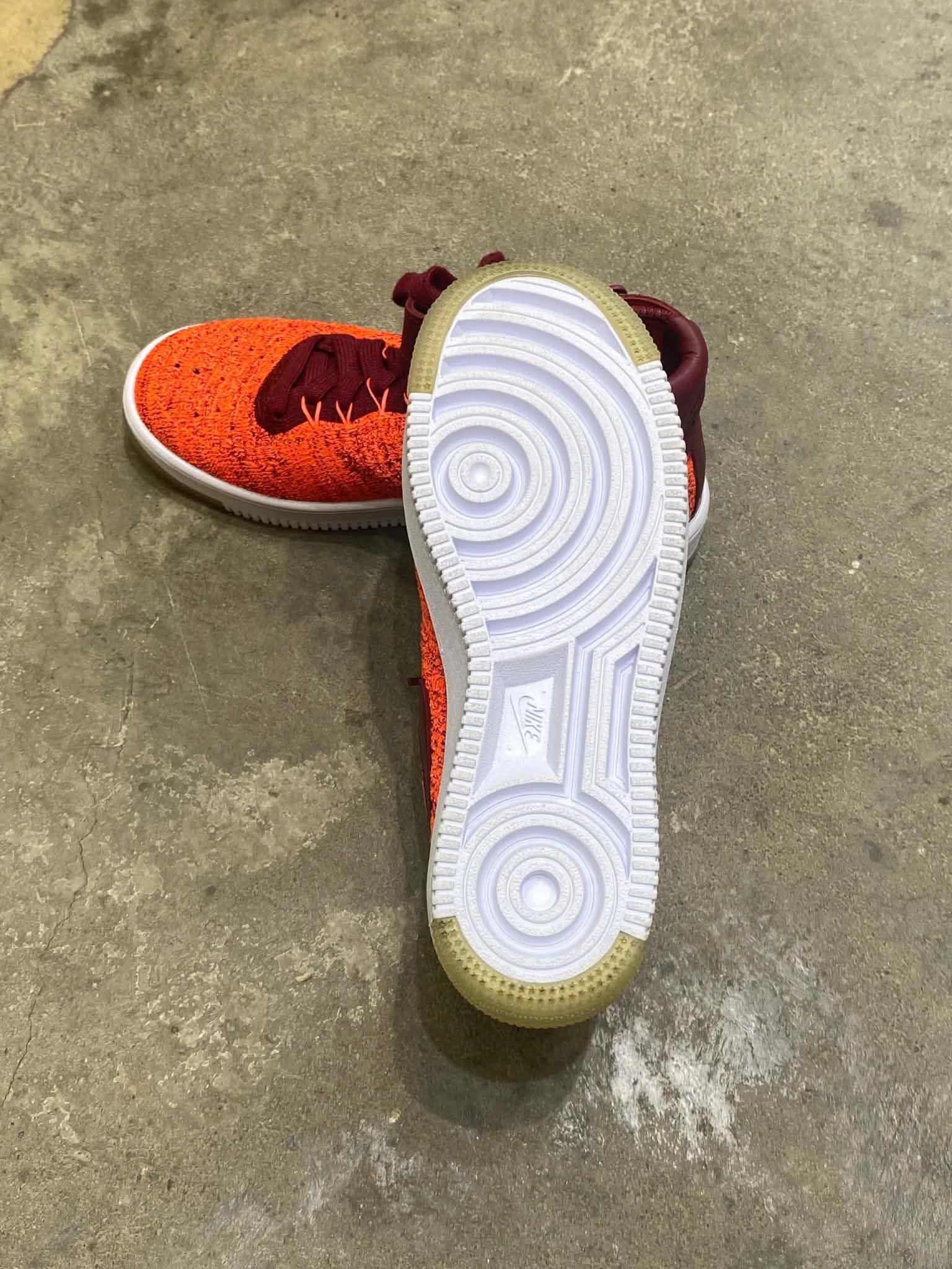  Nike Air Force Mid Flyknit Orange (Used) (No Box) 