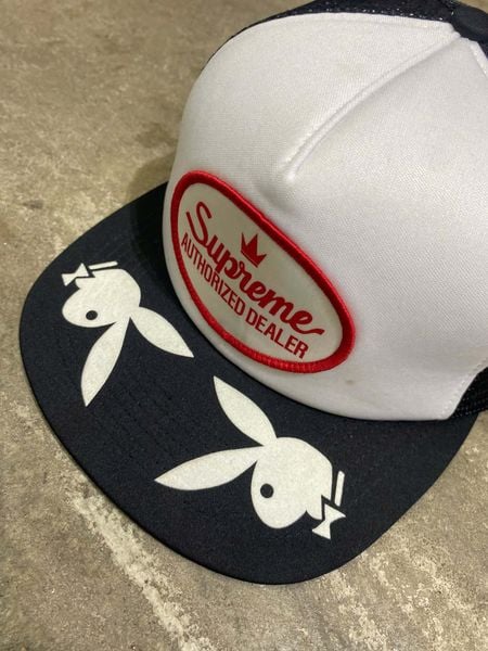  Supreme Playboy Mesh Back 5-Panel (Black) (Used) 