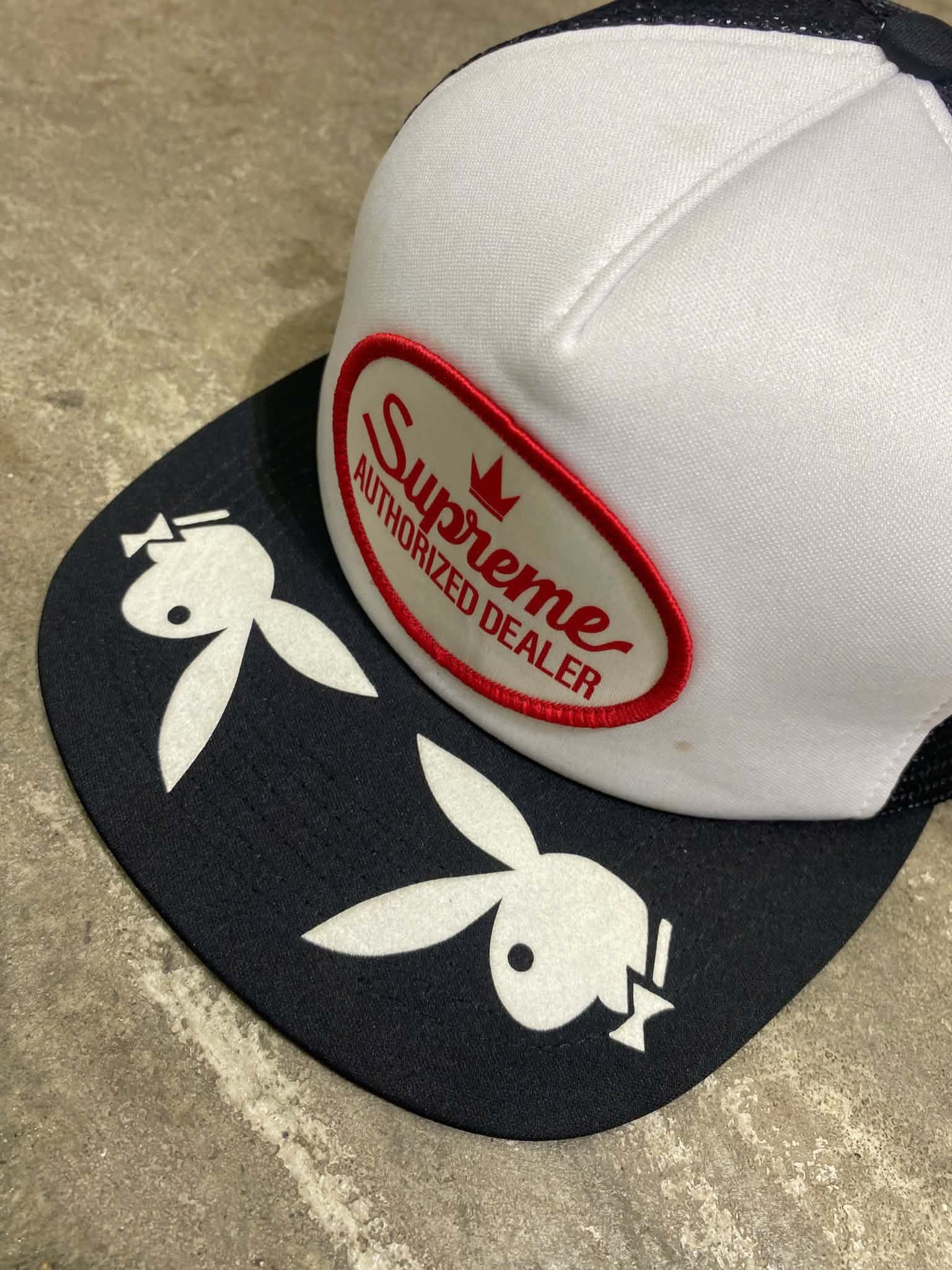  Supreme Playboy Mesh Back 5-Panel (Black) (Used) 
