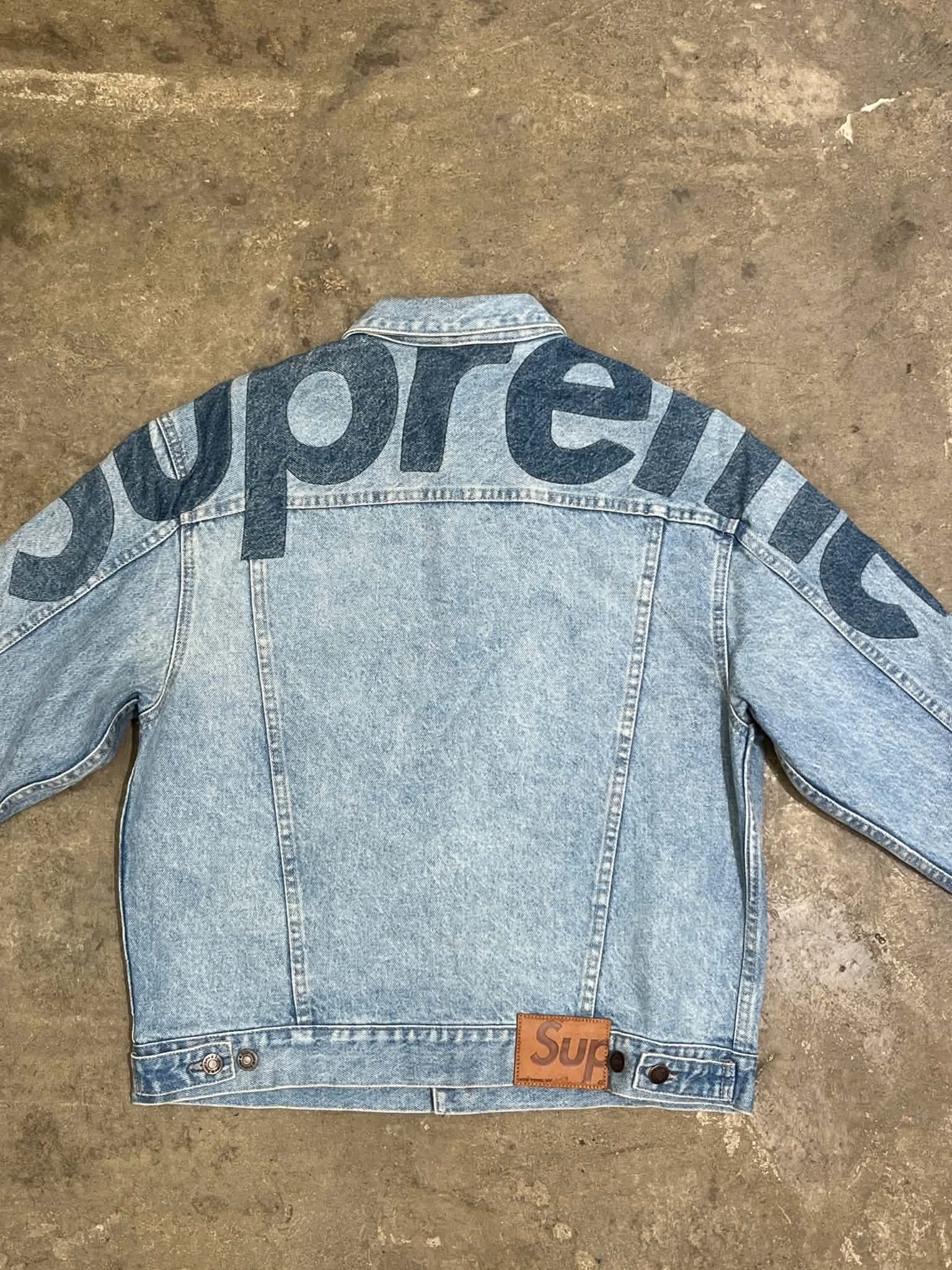  Supreme Jacket Inset Logo Denim (Blue) (Used) 