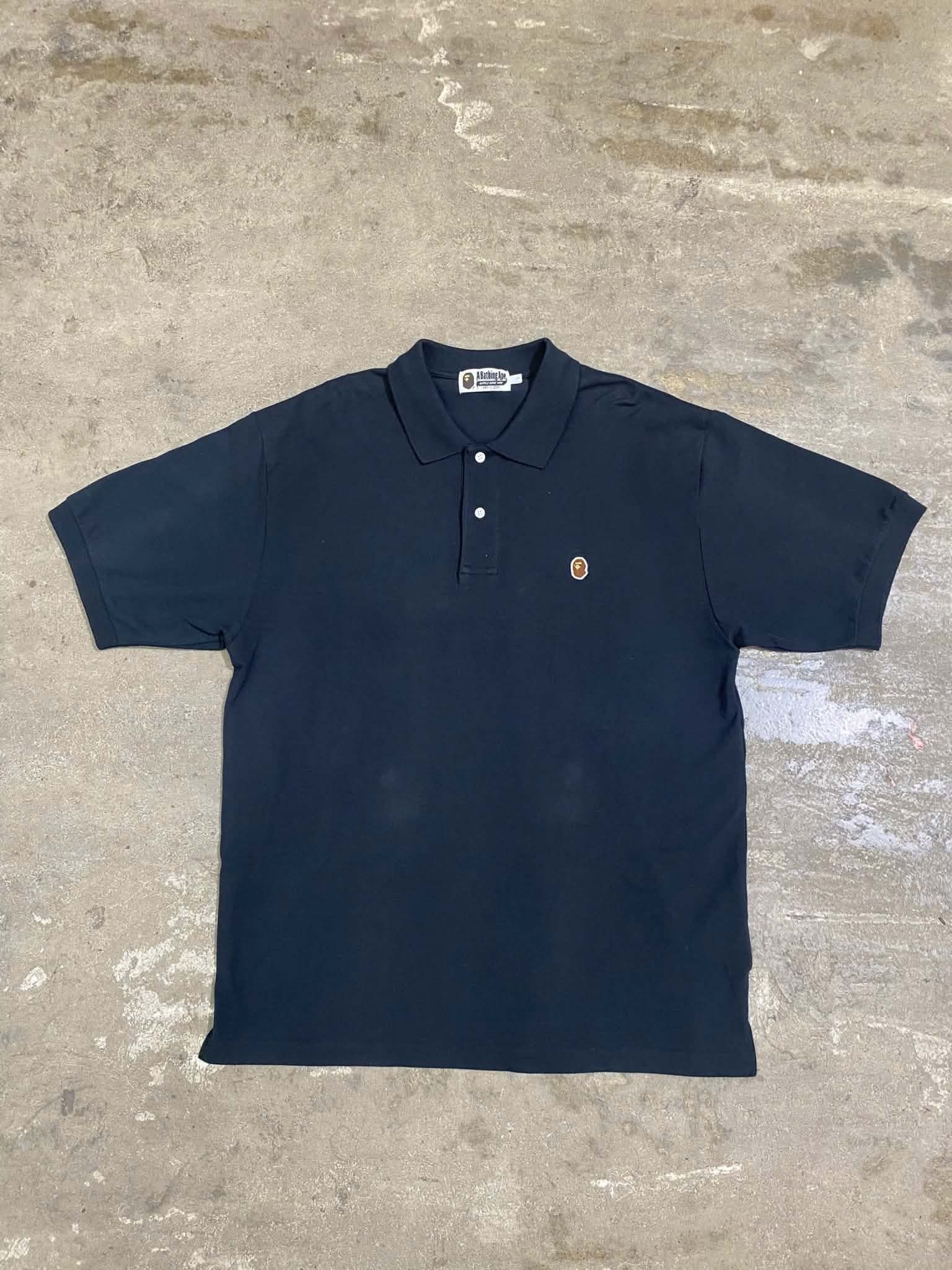  Bape Polo Head One Point Relaxed (Black) (Used) 