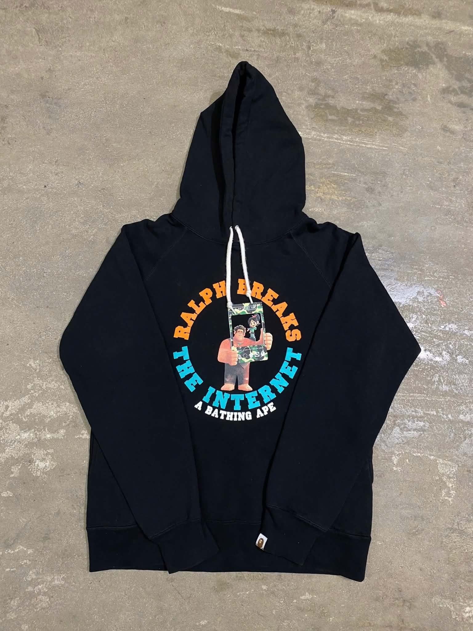  Bape Hoodie Ralph Breaks The Internet (Black) (Used) 