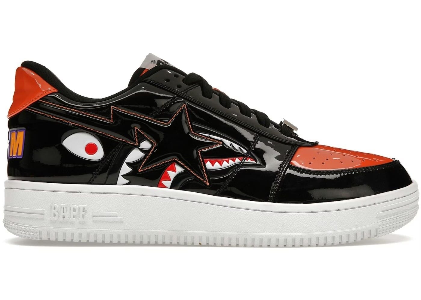  Bape Sta Low Mad Shark Black Orange (Used) 