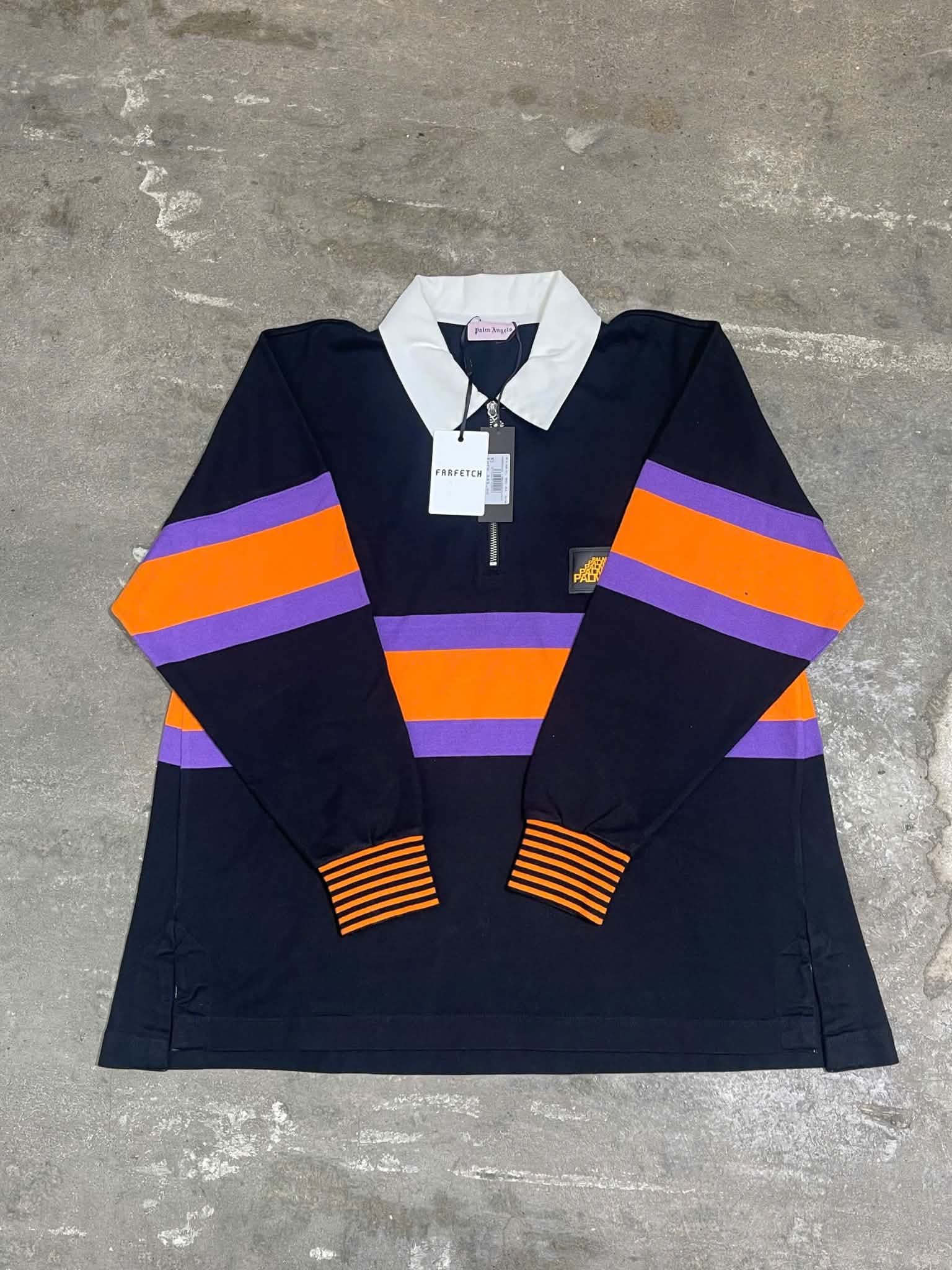  Palm Angels Polo Long Sleeve (Black) 