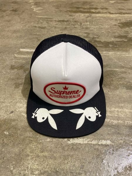  Supreme Playboy Mesh Back 5-Panel (Black) (Used) 