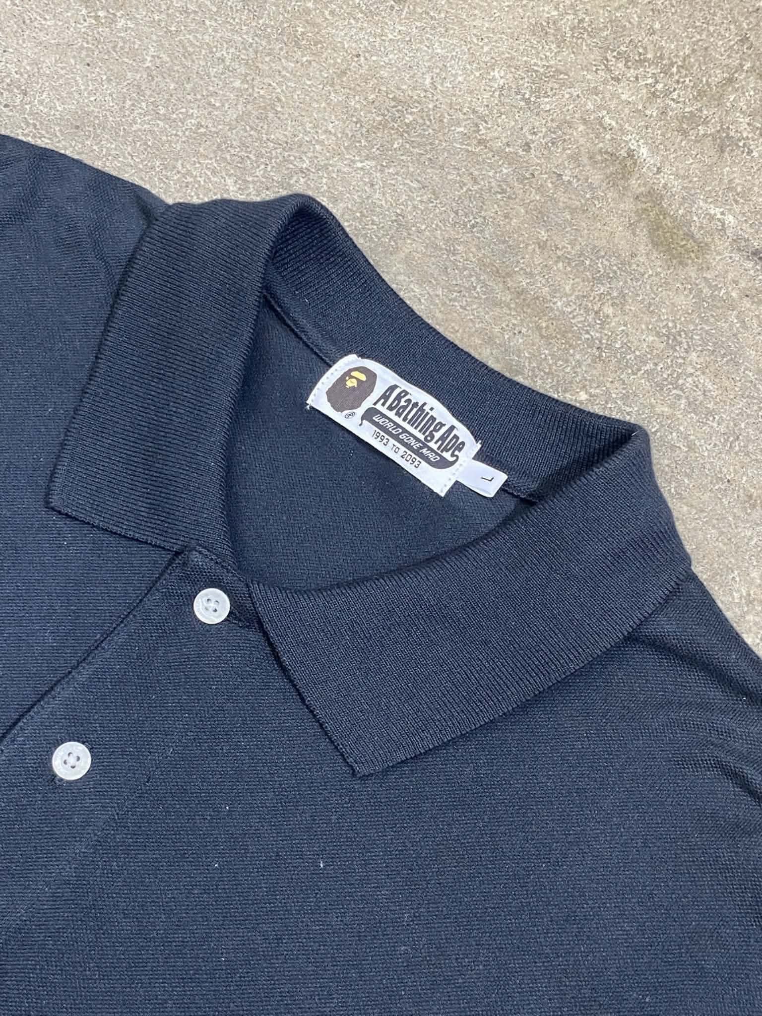  Bape Polo Head One Point Relaxed (Black) (Used) 