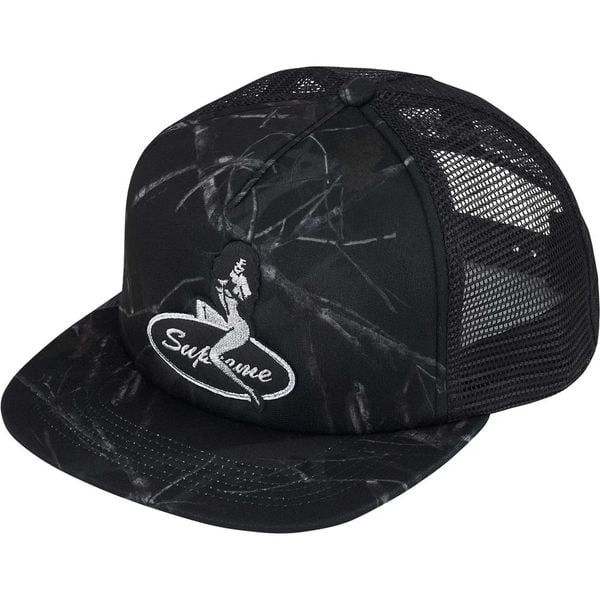  Supreme Snapback Metal Chino Girl 5 Panel (Black Camo) 