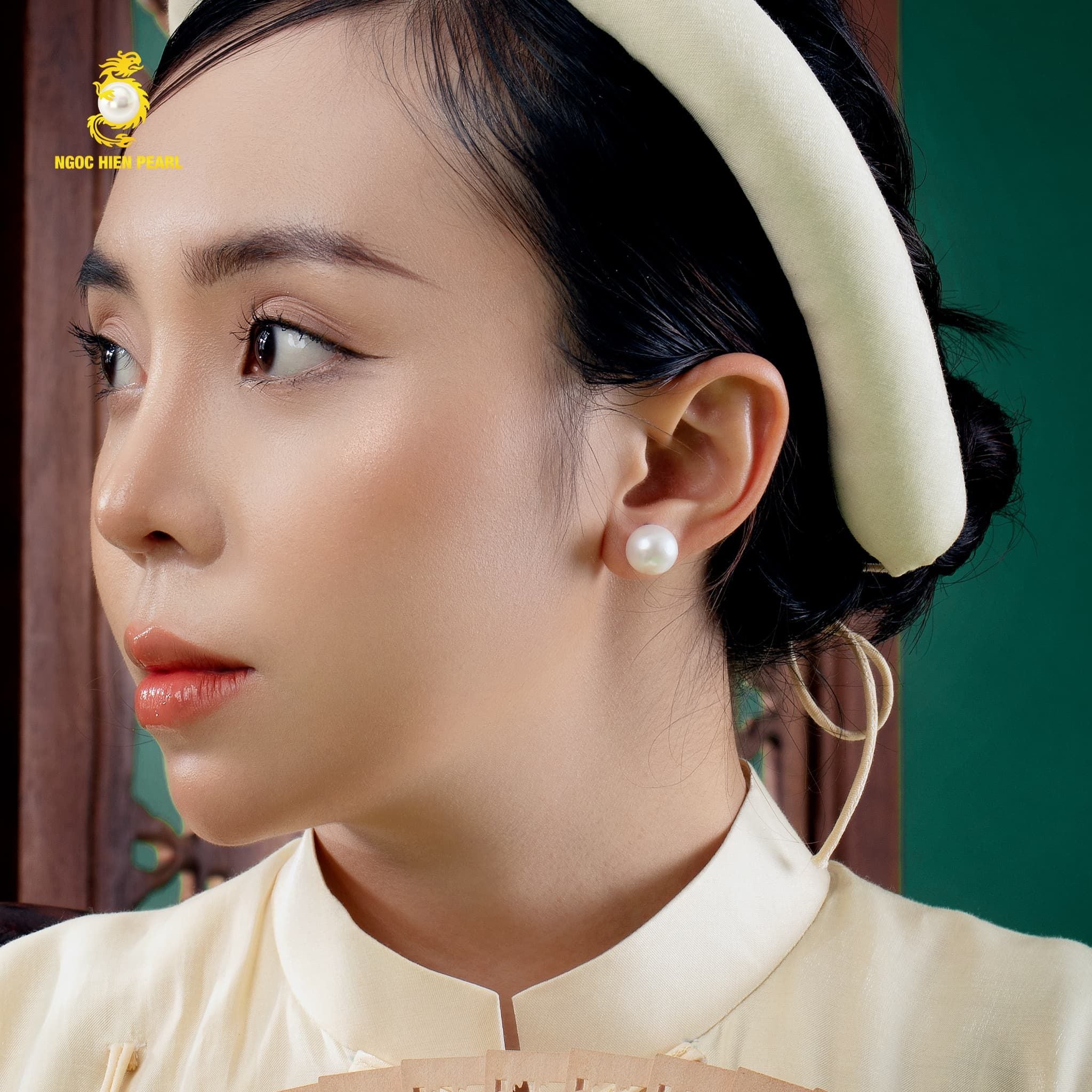  Bông tai ngọc trai Freshwater kết hợp bạc 925 SSE000002600 