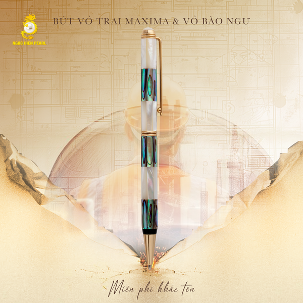  Bút vỏ trai Maxima - Bào ngư mạ vàng PPS006 
