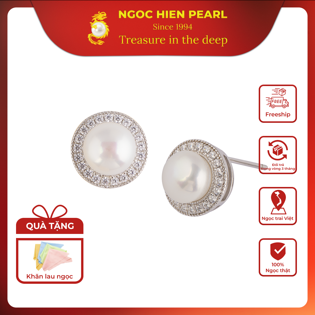  Bông Tai Ngọc Trai Freshwater SCE155 