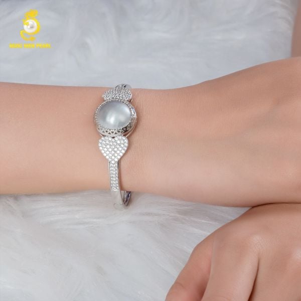  Vòng tay ngọc trai Cấy Trên Vỏ GBP001 