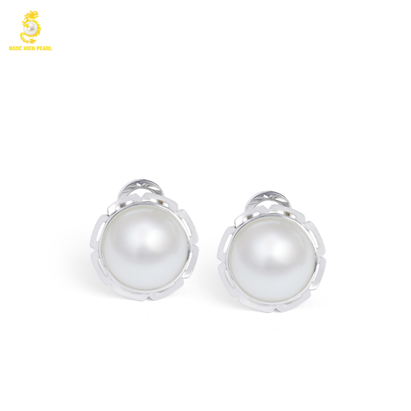  Bông tai ngọc trai Cấy Trên Vỏ GEP 