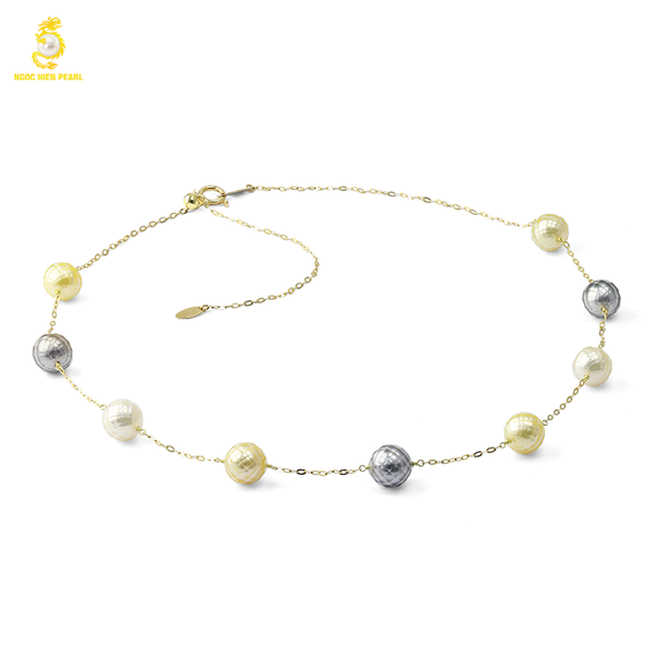  Kiềng ngọc trai chạm khắc GDC164 