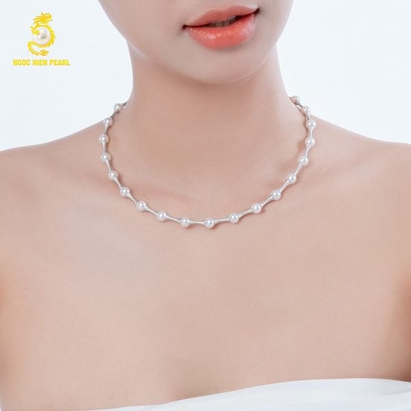 Kiềng ngọc trai thiết kế GDC185 