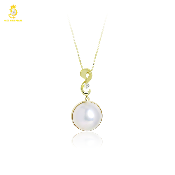  Dây chuyền ngọc trai cấy trên vỏ GDC187 