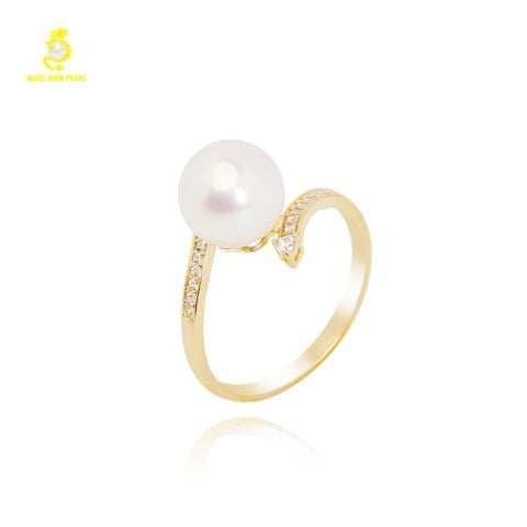  Nhẫn ngọc trai Freshwater kết hợp vàng 18K GR0529 