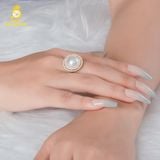  Nhẫn ngọc trai Cấy trên vỏ GRP007 