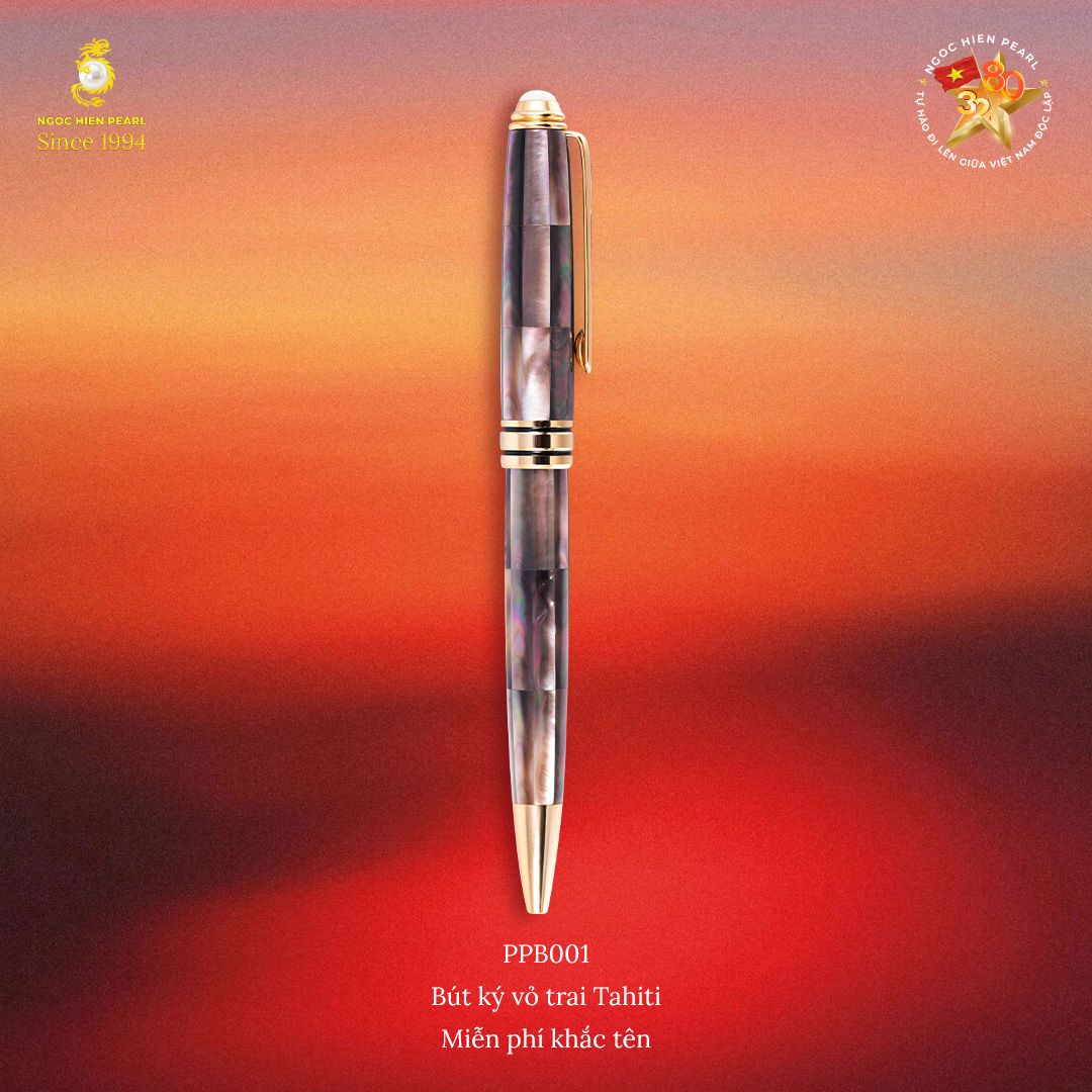  Bút vỏ trai Tahiti mạ vàng PPB001 