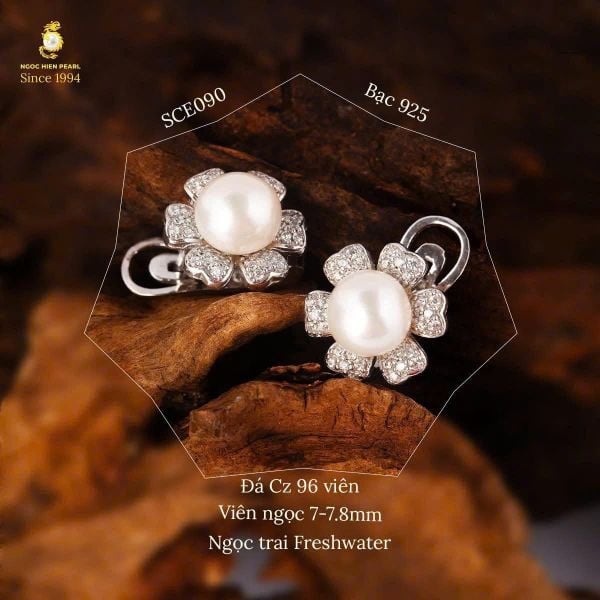  Bông tai ngọc trai Freshwater SCE090 