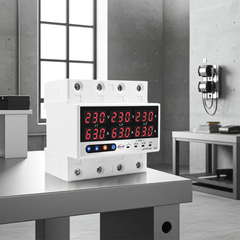 Chống mất pha trung tính 3 pha 100a, bảo vệ điện áp 3 pha, có hiển thị vôn ampe