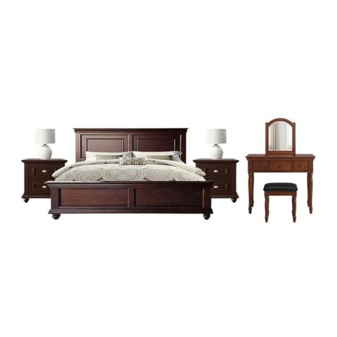 BỘ PHÒNG NGỦ HARPER MÀU NÂU 1.6