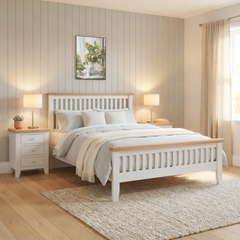 GIƯỜNG NGỦ CHICAGO MÀU TRẮNG QUEEN SIZE