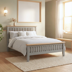 GIƯỜNG NGỦ CHICAGO MÀU XÁM QUEEN SIZE