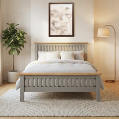 GIƯỜNG NGỦ CHICAGO MÀU XÁM QUEEN SIZE