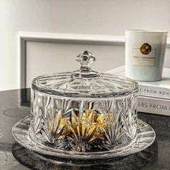 ĐĨA PHA LÊ TULIP CÓ NẮP 23CM