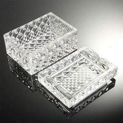 GẠT TÀN PHA LÊ KÈM HỘP ĐỰNG THUỐC LÁ 2 NGĂN 12CM